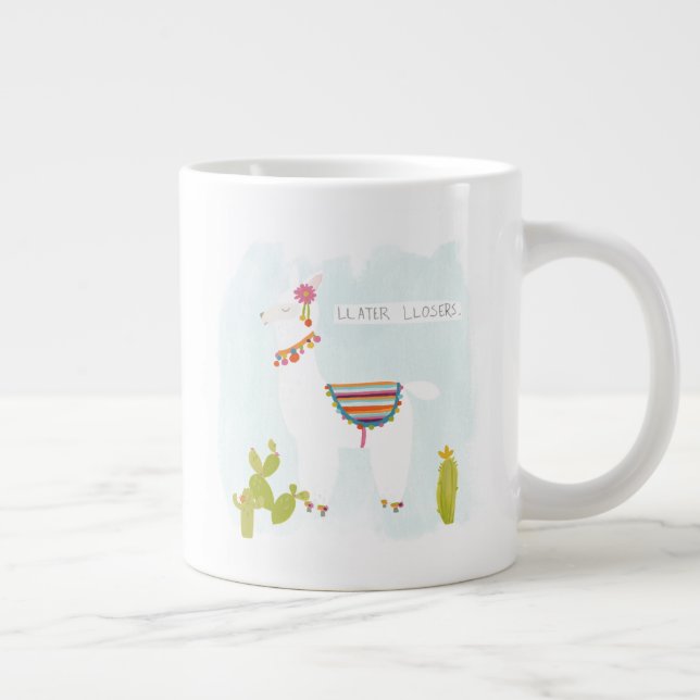 Pom Pom Llama Rama - Llater Llosse Jumbo-Tasse (Rechts)