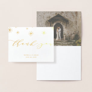 Pom Pom Modern Script Wedding Vielen Dank Folienkarte