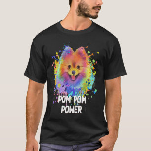 Pom Pom Power Spitz Spaß Spielzeug Rasse Tier P T-Shirt