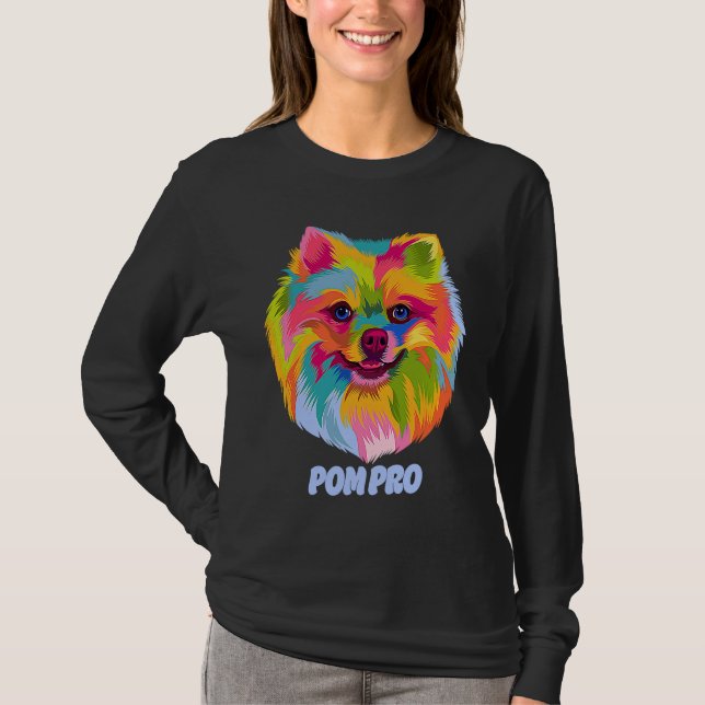 Pom Pro  Pomeranian Humor Pom Pom Animal Pun Dog T-Shirt (Vorderseite)