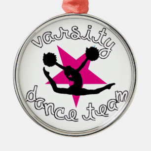 Pom Tanzteam Silbernes Ornament