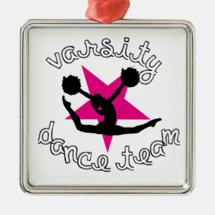Pom Tanzteam Silbernes Ornament