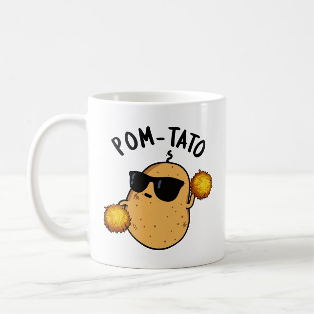 Pom tato Funny Potato Pun Kaffeetasse (Links)