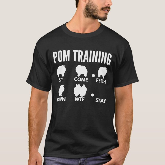 Pom Training Spitz Tricks T-Shirt (Vorderseite)