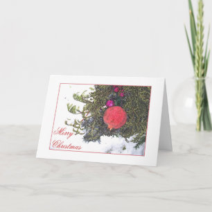 POM und GRÜNTÖNE Weihnachtskarte Feiertagskarte