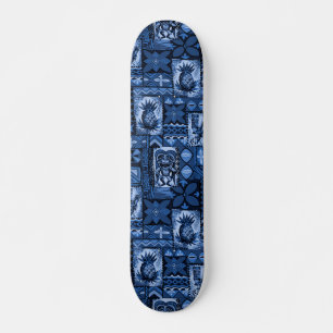 Pomaika’i Tiki Hawaiian Vintag Tapa Skateboard