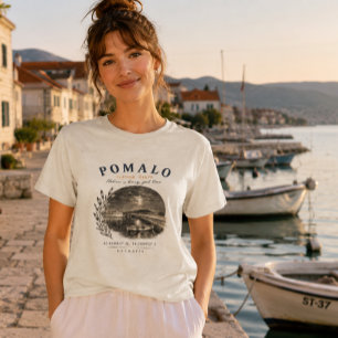 Pomalo-Dalmatinische Vintage-Küsten-Szene Tri-Blend Shirt