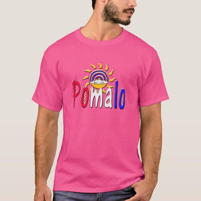 Pomalo - Kroatische Entspannung mit Sonne & Regenb T-Shirt (Vorderseite)