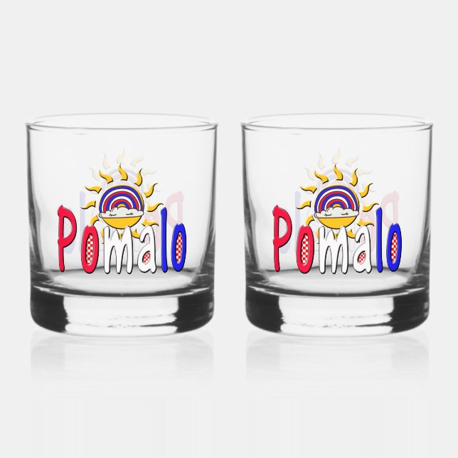 Pomalo - Kroatische Entspannung mit Sonne & Regenb Whiskyglas (Vorderseite)