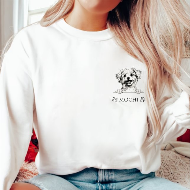 Pomapoo Dog Hand Zeichnend Personalisiert Sweatshirt (Von Creator hochgeladen)