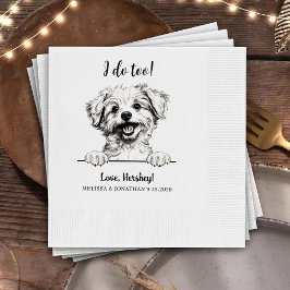 Pomapoo Hund Hand Zeichnend Personalisiert tue ich Serviette