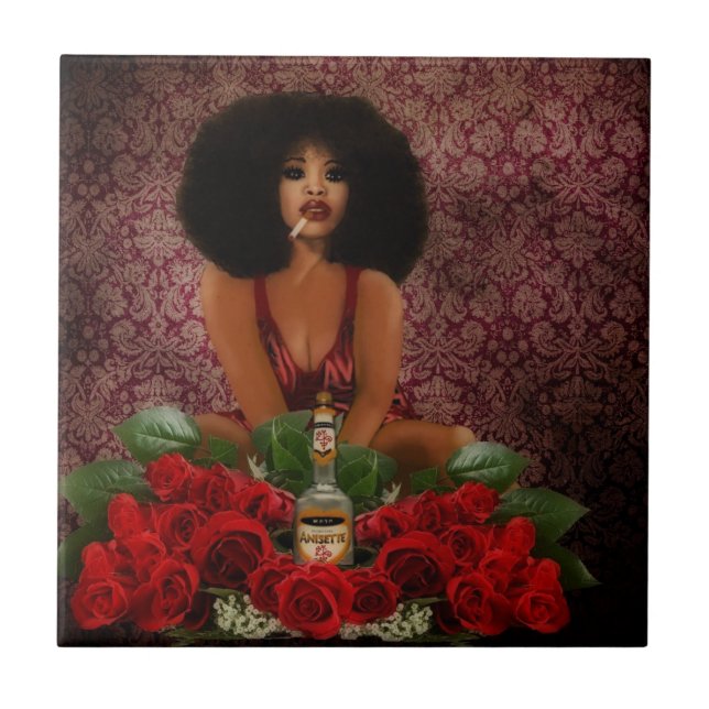 Pomba Gira Fliese (Vorderseite)