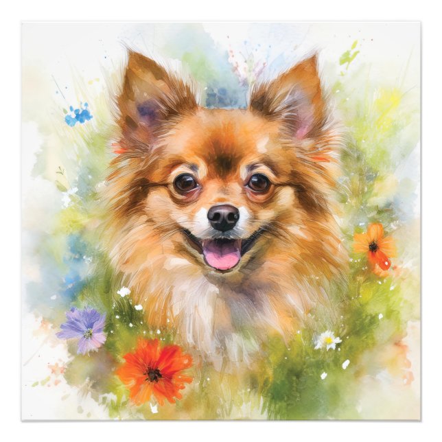 Pomchi Floral Watercolor Fotodruck (Vorne)