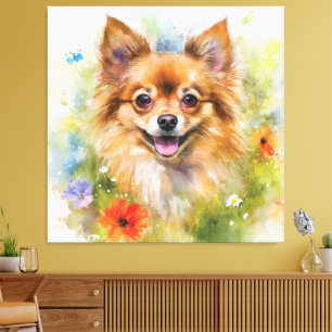 Pomchi Floral Watercolor Leinwanddruck