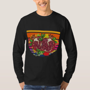 Pomegranat Frucht Vintag Retro Food Lover T-Shirt