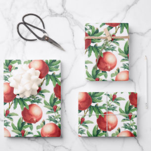 Pomegranat Muster Geschenkpapier Set