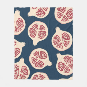 Pomegranat nahtloses Muster, Hintergrund mit Pomeg Fleecedecke