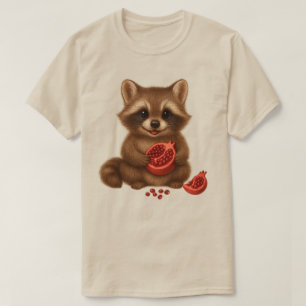 Pomegranat & Niedlich Raccoon Baby Retro   Herbstf T-Shirt