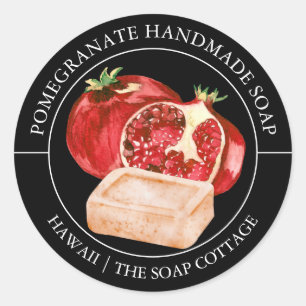Pomegranat-Seifenkennzeichnung Runder Aufkleber