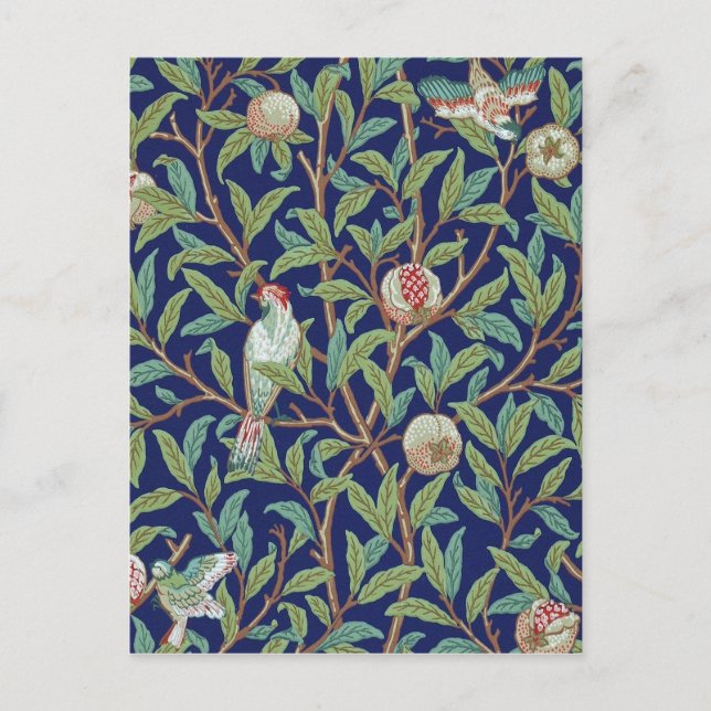Pomegranat und Little Bird, William Morris Postkarte (Vorderseite)