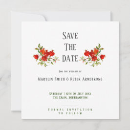 Pomegranat Wasserfarbe Thema Helle Farben Save The Date