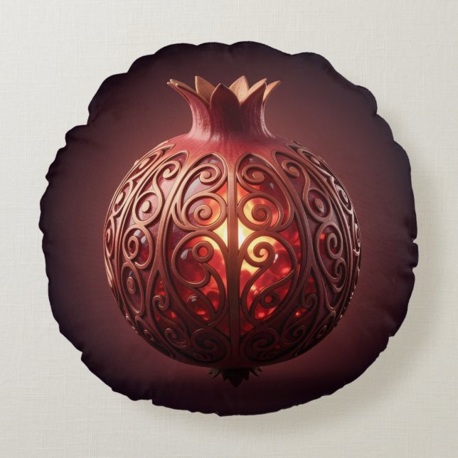 Pomegranate´10 Rundes Kissen (Vorderseite)