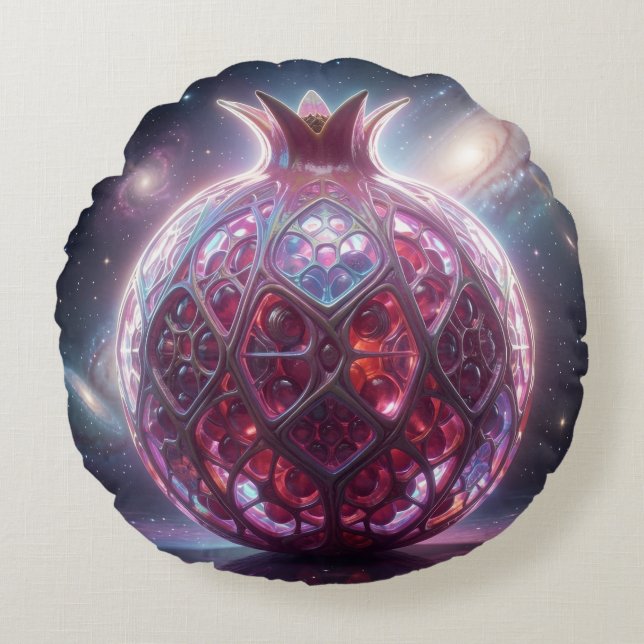 Pomegranate´6 Rundes Kissen (Vorderseite)