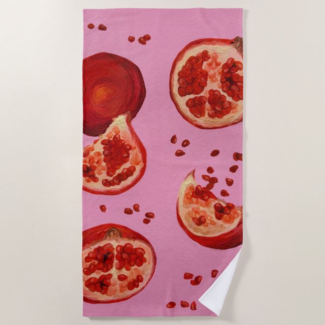 Pomegranate Beach Towel Strandtuch (Vorderseite)
