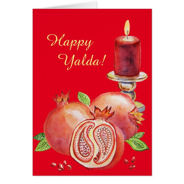 Pomegranate Candle Happy Yalda (Vorne)