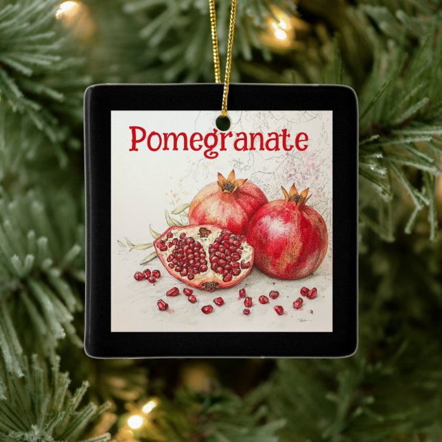 Pomegranate Ceramic Ornament (Baum)