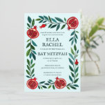 Pomegranate Custom B'nai Bat Bar Mitzvah QR Code Einladung<br><div class="desc">Perfekte Karte, um eine Bar mitzvah, Fledermausmitzvah oder andere jüdische Feier anzukündigen! Handgemachte Kunst für Sie! Vollständig anpassbar! Klicken Sie auf "Personalisieren" oben, um den Text zu bearbeiten und Ihren Link zum QR-Code hinzuzufügen. Klicken Sie auf "Bearbeiten mit dem Design-Tool", um die Schriftart, Farben und Platzierungen anzupassen und das Design...</div>