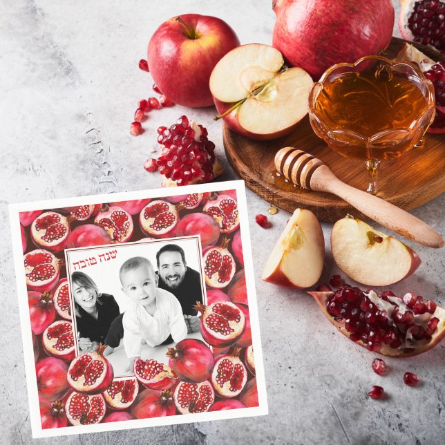 Pomegranate Family Foto Rosh Hashanah Celebration Serviette (Von Creator hochgeladen)