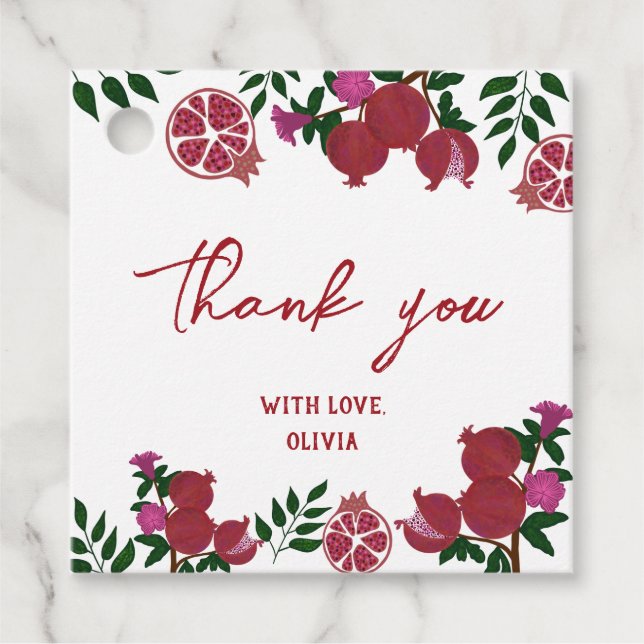 Pomegranate Fresh Fruit Birthday Gift Geschenkanhänger (Vorderseite)