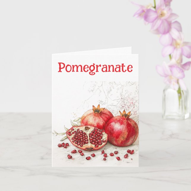 Pomegranate Greeting Card Karte (Orchidee)