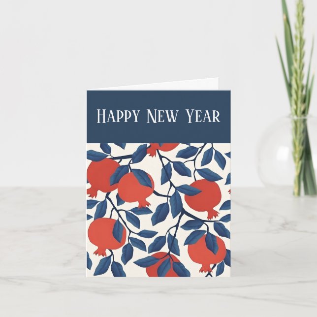 Pomegranate Happy Jewish Feiertagskarte (Vorderseite)