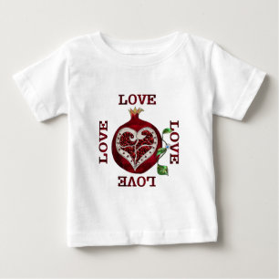 Pomegranate Heart LIEBE Valentine Baby T-shirt
