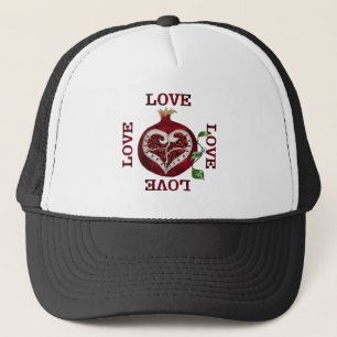 Pomegranate Heart LIEBE Valentine Truckerkappe