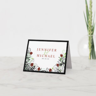 POMEGRANATE Hochzeit Danke, dass Sie geklappte Gru Dankeskarte