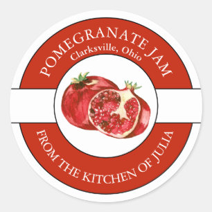 Pomegranate-Jam-Label Runder Aufkleber
