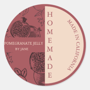 Pomegranate Jelly Modern Business Label Runder Aufkleber