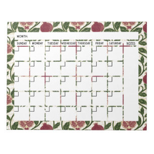 Pomegranate-Notepad-Kalender Notizblock