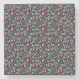 Pomegranate & Olive Branch Watercolor Coasters Steinuntersetzer