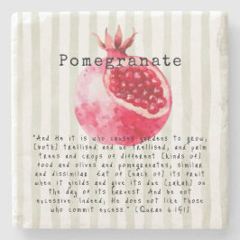 Pomegranate Quran Verse Steinuntersetzer