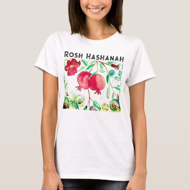 Pomegranate Rosh Hashanah Fruit Shana Tova T-Shirt (Vorderseite)