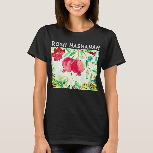 Pomegranate Rosh Hashanah Fruit Shana Tova T-Shirt (Vorderseite)