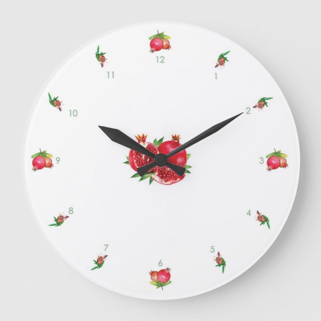 Pomegranate V1 Wall Clock Große Wanduhr (Vorderseite)
