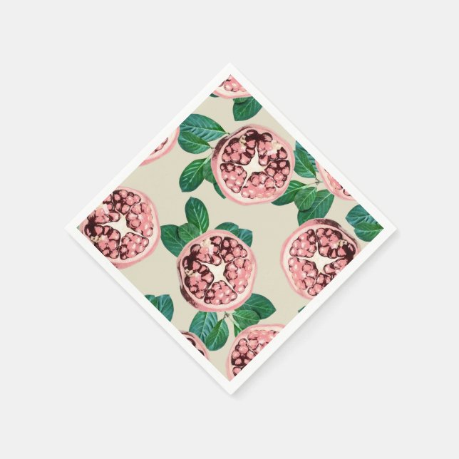 Pomegranate V2 Papier Napkins Serviette (Ecke)