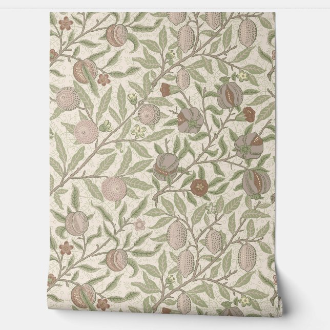 Pomegranate William Morris sepia Wallpaper Tapete (Abrollen)