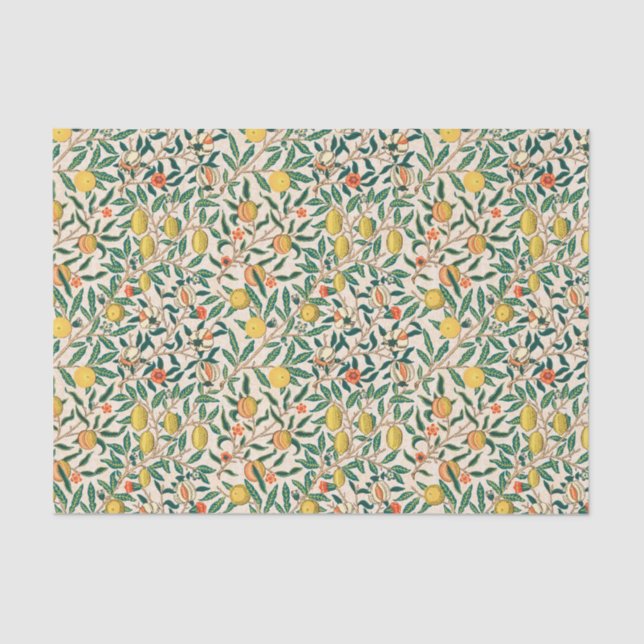 Pomegranate William Morris weiches Original, weiß Seidenpapier (Vorderseite)