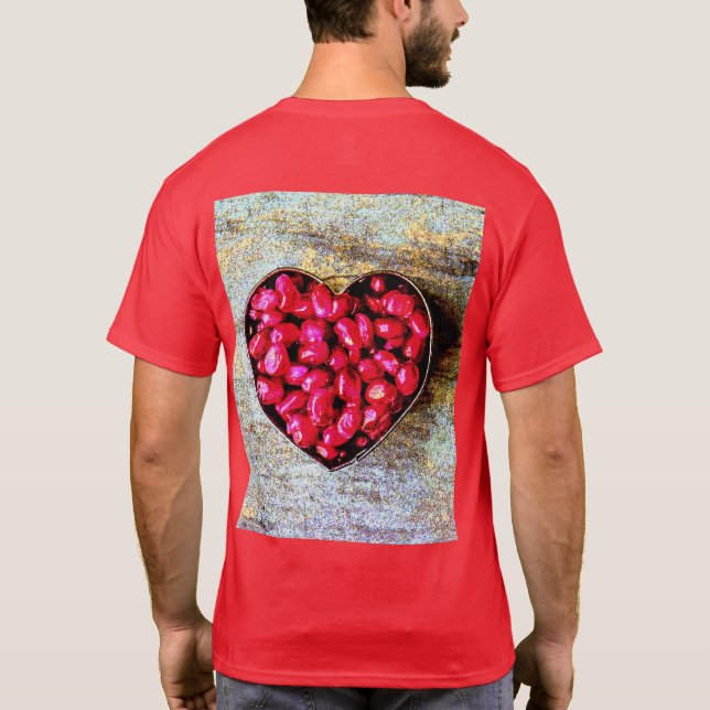 "Pomegranates Heart Fruit" Niedliches Foto. Jetzt  T-Shirt (Rückseite)